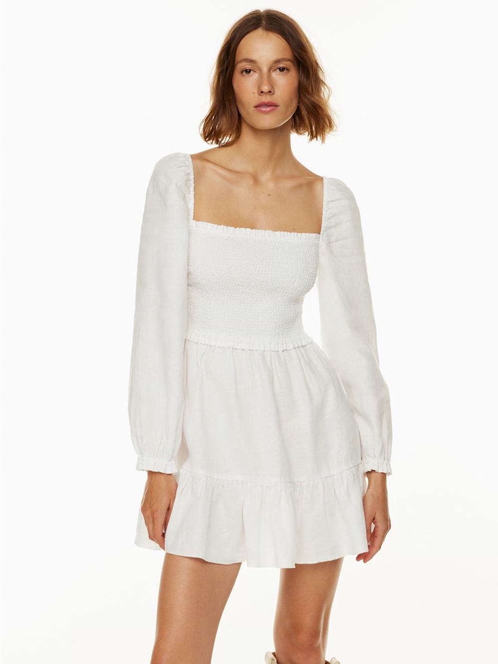 Wilfred New Tempest Linen Dress. White. Size L.